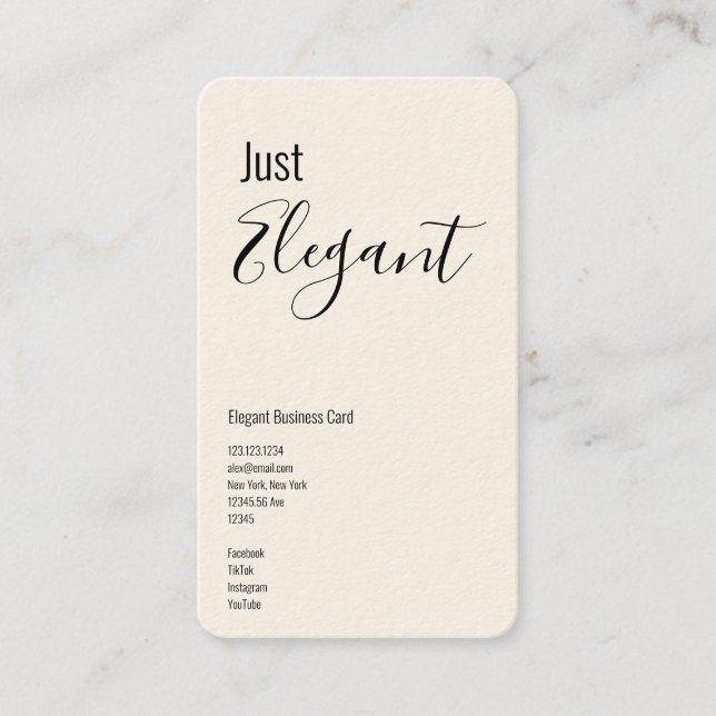 Vertical Elegant Business Card for 2021 (Front)