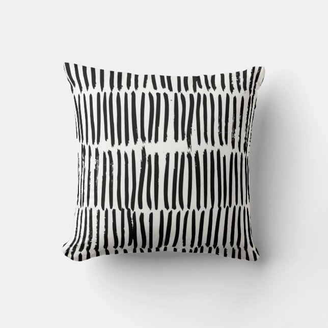 Vertical Elements: Hand-Drawn Seamless Style. Cushion (Front)