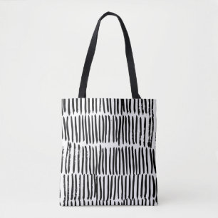 Vertical Elements: Hand-Drawn Seamless Style. Tote Bag
