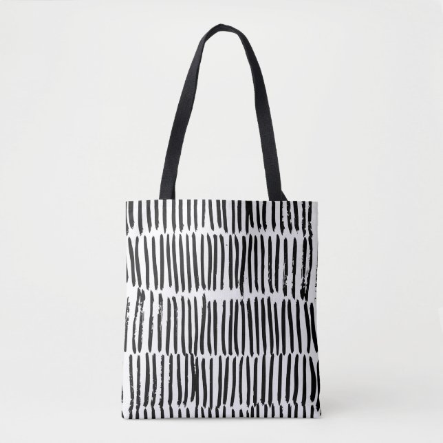 Vertical Elements: Hand-Drawn Seamless Style. Tote Bag (Front)