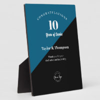 Vertical Employee years of service award blue
