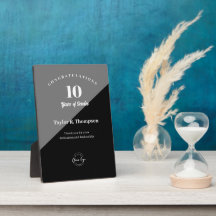 Vertical Employee years of service recognition Plaque