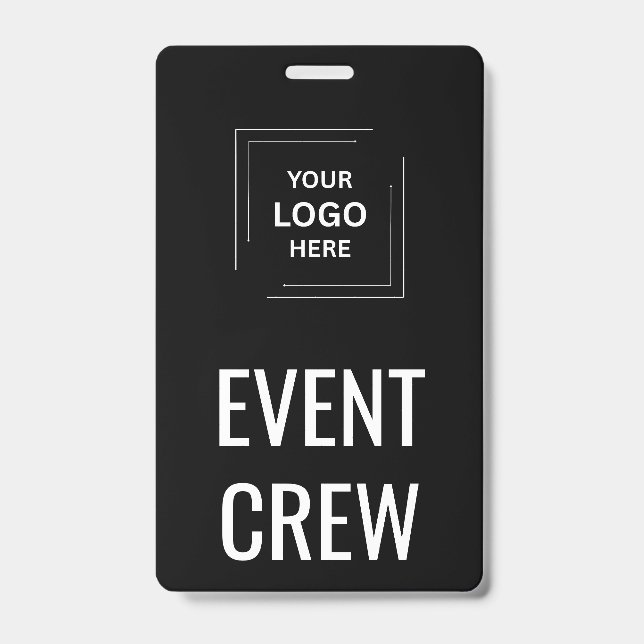 Vertical Event Staff Access Identity Design ID Badge (Front)