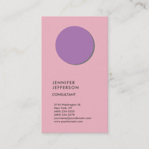 Vertical Feminine Trendy Minimalist Modern Business Card