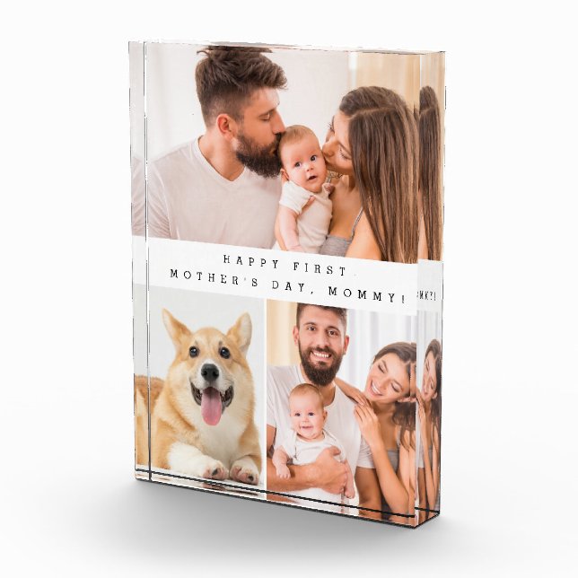 Vertical First Mother's day Mummy photo collage Block (Right)