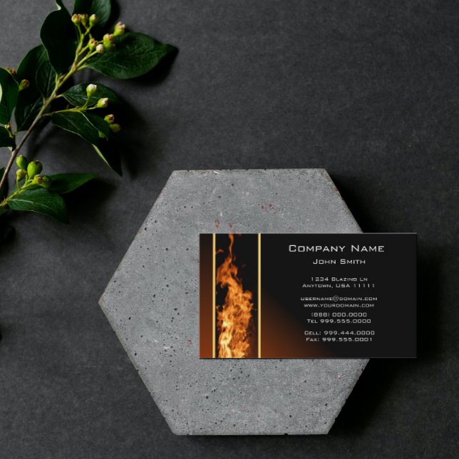 Vertical Flame Business Card (Creator Uploaded)