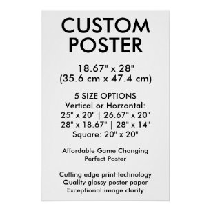 Vertical Glossy Custom Poster 18.67" x 28"