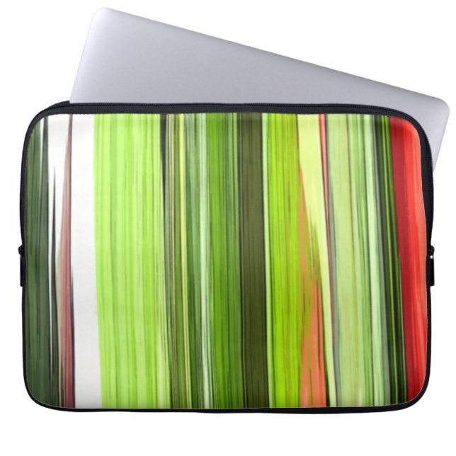 Vertical Green Abstract 422 Laptop Sleeve (Front)