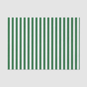 Vertical Green and White Stripes Tissue Paper