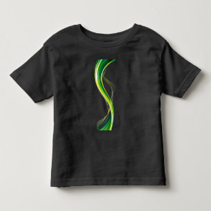 Vertical Green Wave Abstract Design-34534 Toddler T-Shirt