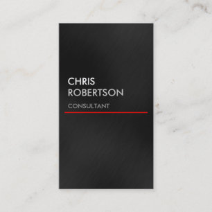 Vertical Grey Red Line Attractive Business Card