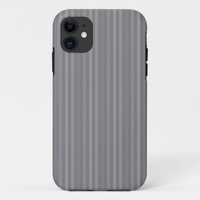 Vertical Grey Stripes Pattern Case-Mate iPhone Case (Back)