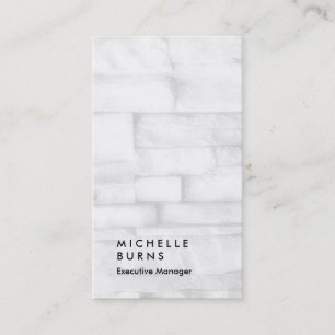 Vertical grey wall brick simple plain manager business card