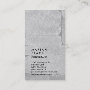 Vertical Grey Wall Professional Trendy Business Card