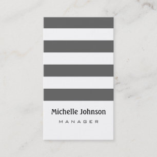 Vertical Grey White Stripes Pattern Business Card