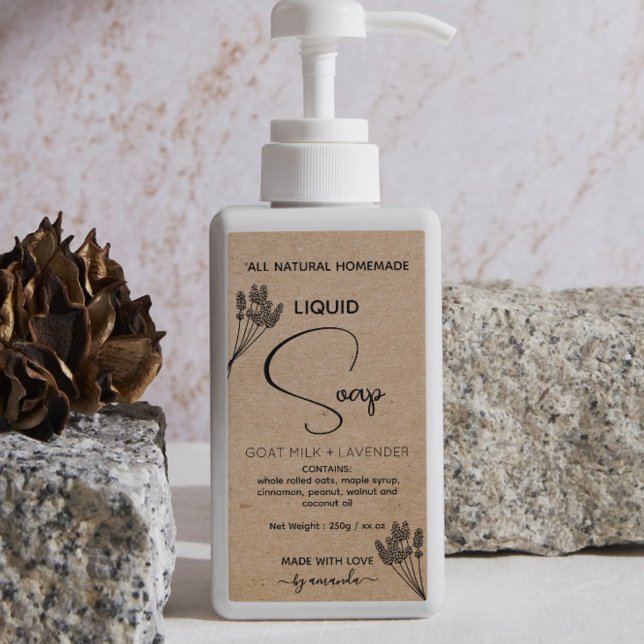 Vertical Homemade liquid body soap labels (Creator Uploaded)