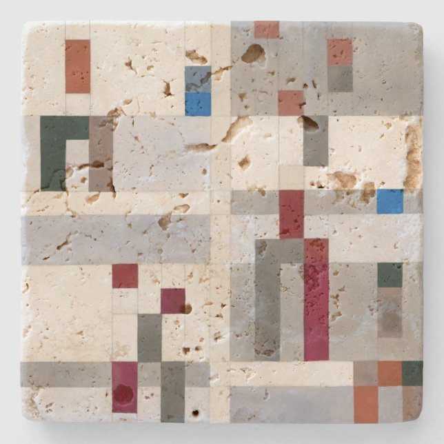 Vertical Horizontal | Sophie Taeuber-Arp | Stone Coaster (Front)