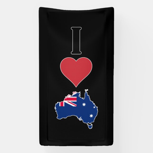 Vertical I Love Australia / I Heart Australia Banner (Vertical)