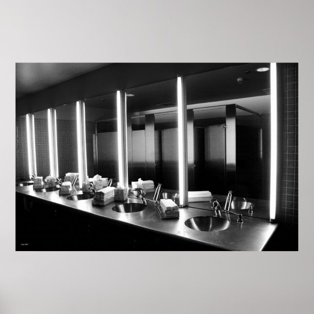 Vertical Lights and Stainless Steel Poster (Front)
