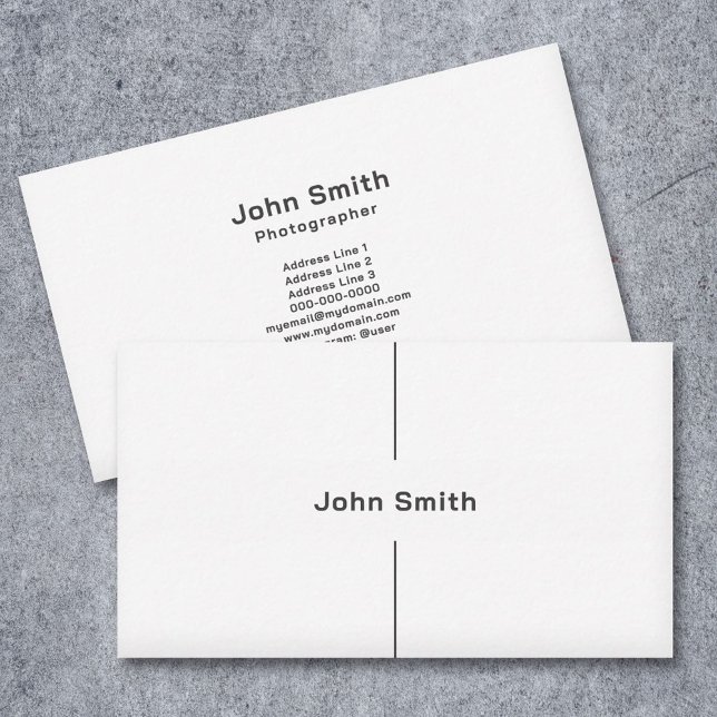 Vertical Line, Minimalist Business Card (Vertical Line, Minimalist Business Card)