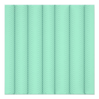 Vertical lines on mint green pattern poster