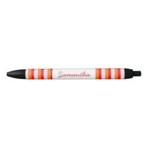 Vertical lines personalised stripes black ink pen