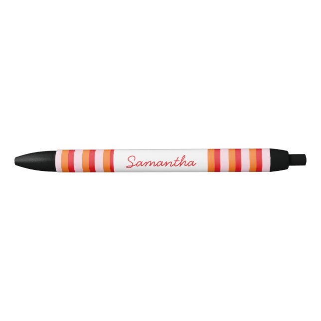 Vertical lines personalised stripes black ink pen (Front)