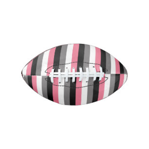 Vertical Lines Pink White Grey Black Stripes Football