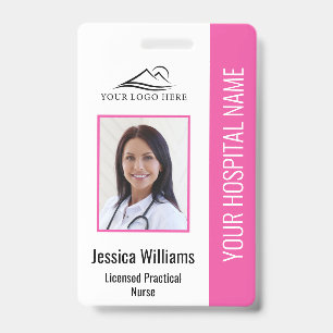 Vertical LPN Licensed Practical Nurse Photo ID Badge