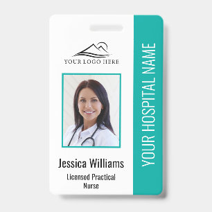 Vertical LPN Licensed Practical Nurse Photo ID Badge