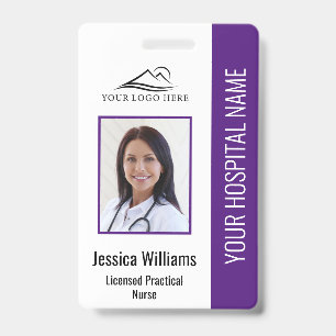 Vertical LPN Licensed Practical Nurse Photo ID Badge