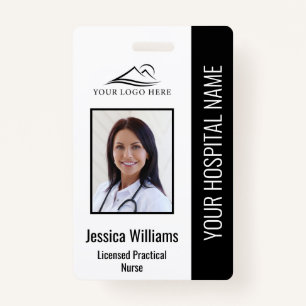 Vertical LPN Licensed Practical Nurse Photo ID ID Badge