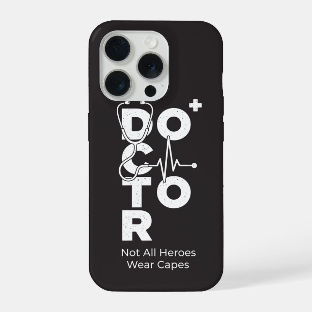 Vertical Medical Stethoscope Design Doctor iPhone Case (Back)