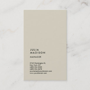 Vertical Minimalist Trendy Pastel Colours Business Card