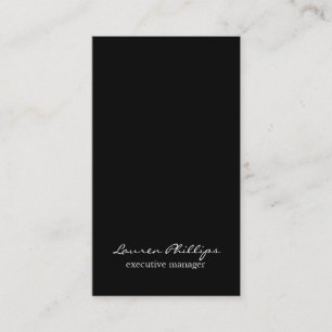 Vertical Modern Stylish Black & White Professional Business Card