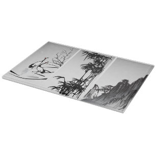 Vertical Oriental Scroll Cutting Board