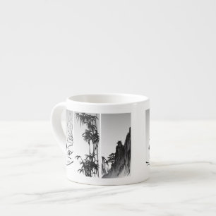 Vertical Oriental Scroll Espresso Cup