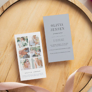Vertical Photo Collage   Photographer Business Card