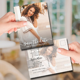 Vertical Photo Graduation Save the Date Postcard