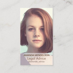 Vertical photo template business card