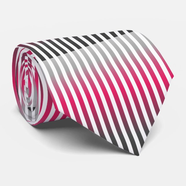 Vertical pinstripes in warm colour scheme tie (Rolled)