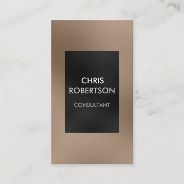 Vertical Plain Grey Attractive Business Card (Front)