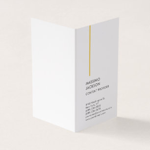 Vertical Plain Simple Black White Minimalist  Business Card