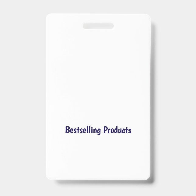 Vertical Plastic Badge ID Badge (Front)