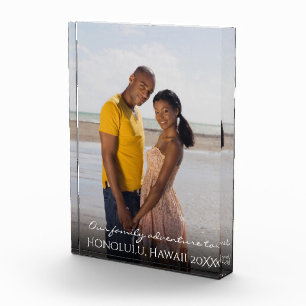 Vertical Portrait Souvenir of Family Adventures Photo Block