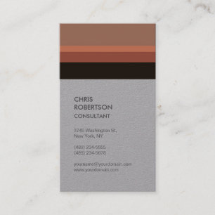 Vertical Premium Grey Minimalist Modern Business Card