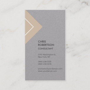 Vertical Premium Grey Minimalist Modern Business Card