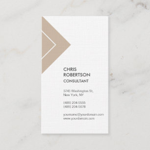 Vertical Premium Linen Minimalist Modern Business Card