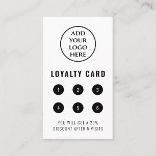 Vertical Professional Business Logo Social Media Loyalty Card