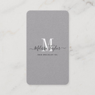 Vertical Professional Premium Grey Signature Photo Business Card